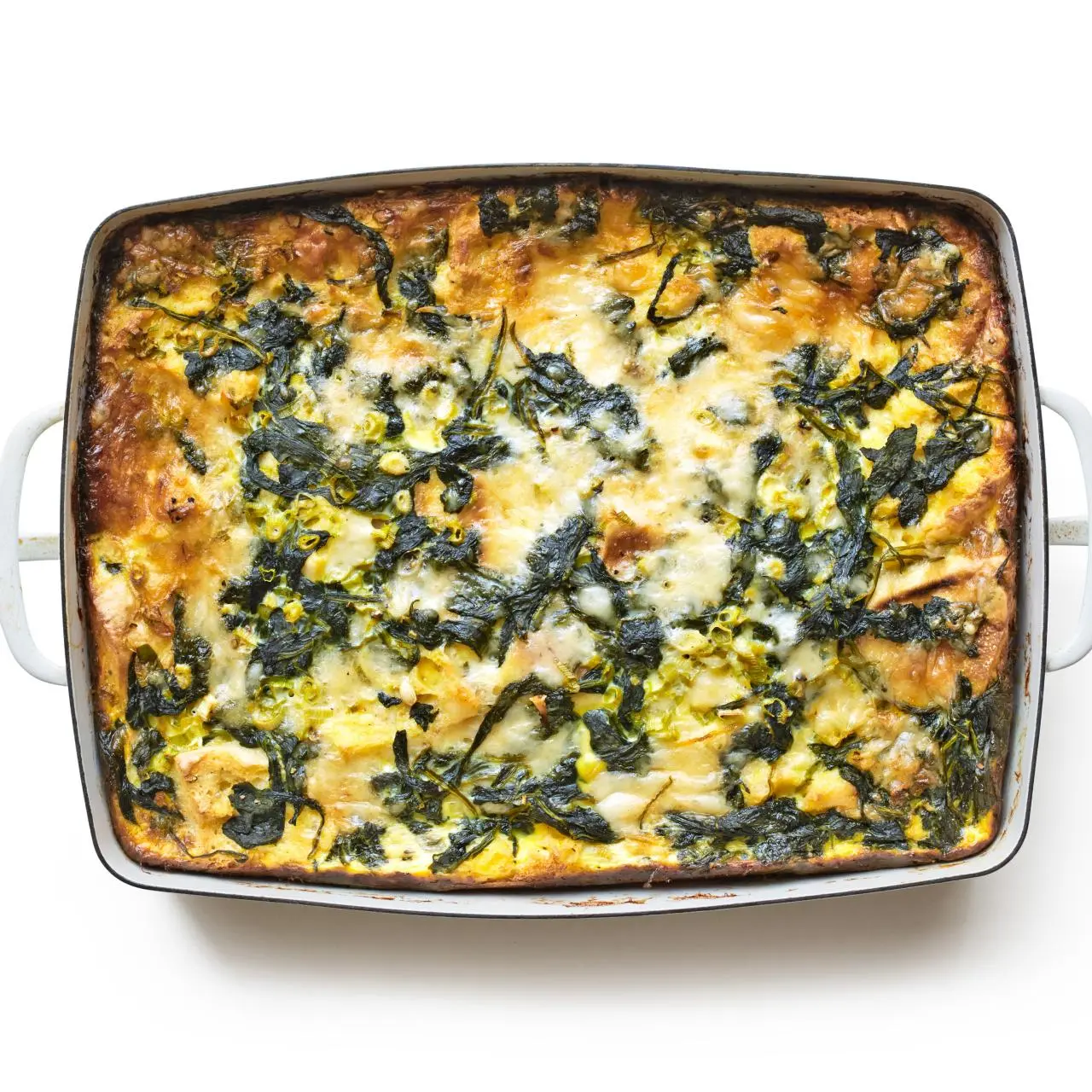 Gilles Sacksick、casserole et fruits Creamy High-Protein Spinach, Feta & Dill Greek Egg Casserole