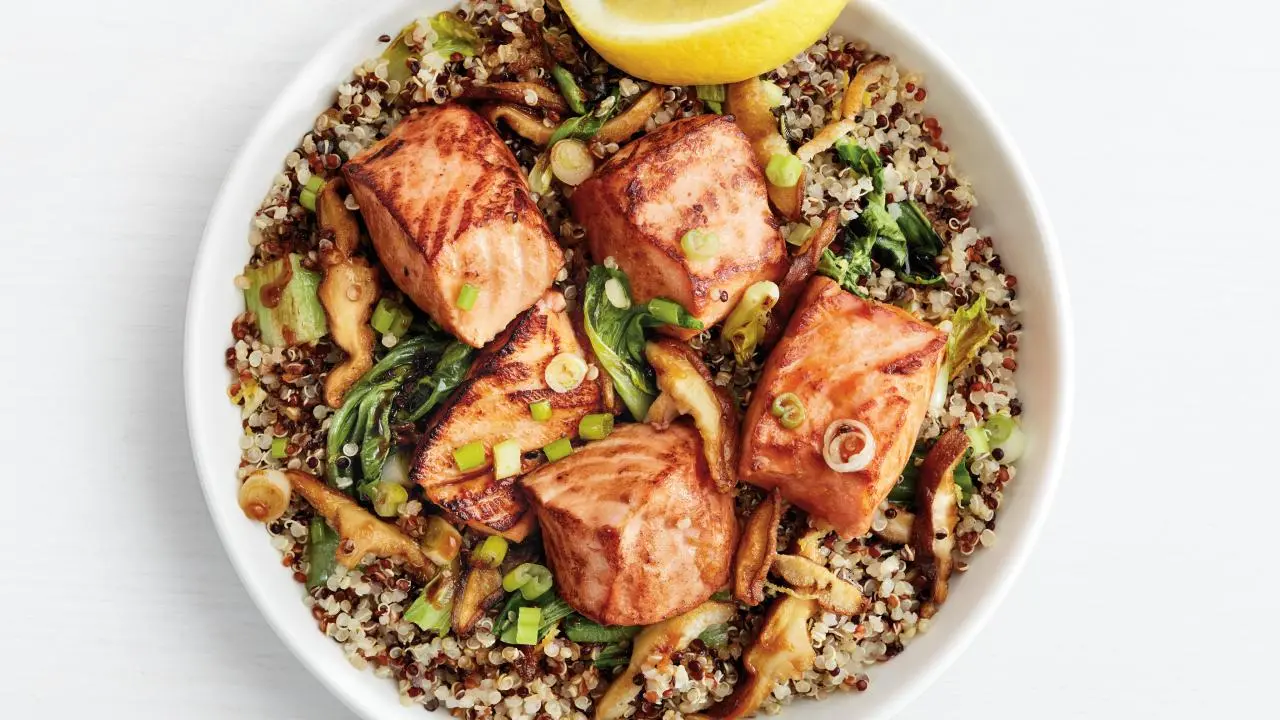 Teriyaki Salmon Quinoa Bowls