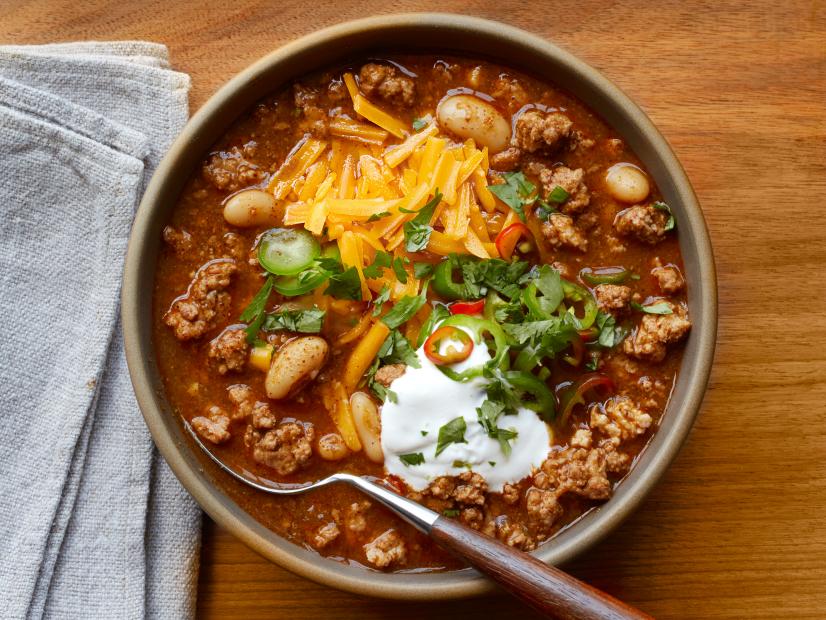 Turkey Chili with Cannellini Beans Recipe | Guy Fieri | Food Network