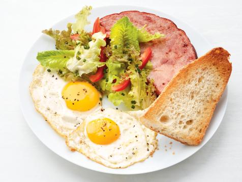Ham and Eggs with Greens
