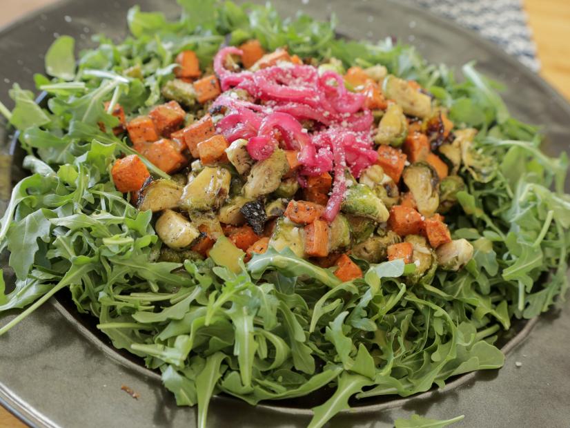Roasted Brussels Sprout And Smoked Sweet Potato Salad Recipe Guy