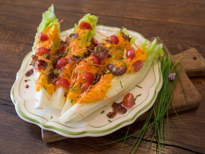 Wedge Salad with Carrot & Ginger Dressing prepared for the summer oyster dinner featured in Episode 111 of Cooking Channel's UpRooted with Sarah Sharratt.