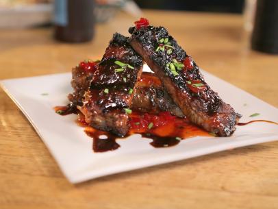 Ribs as prepared by The Kitchen as seen on Food Network's Diners, Drive-Ins and Dives episode 2508.