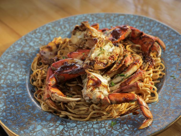 Garlic and Crab Noodles Recipe | Guy Fieri | Food Network