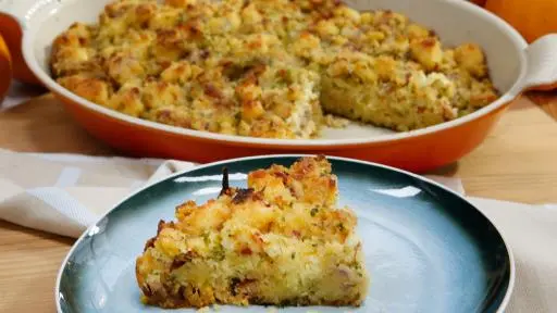 Sunny's Cheesy Bacon Cornbread Dressing