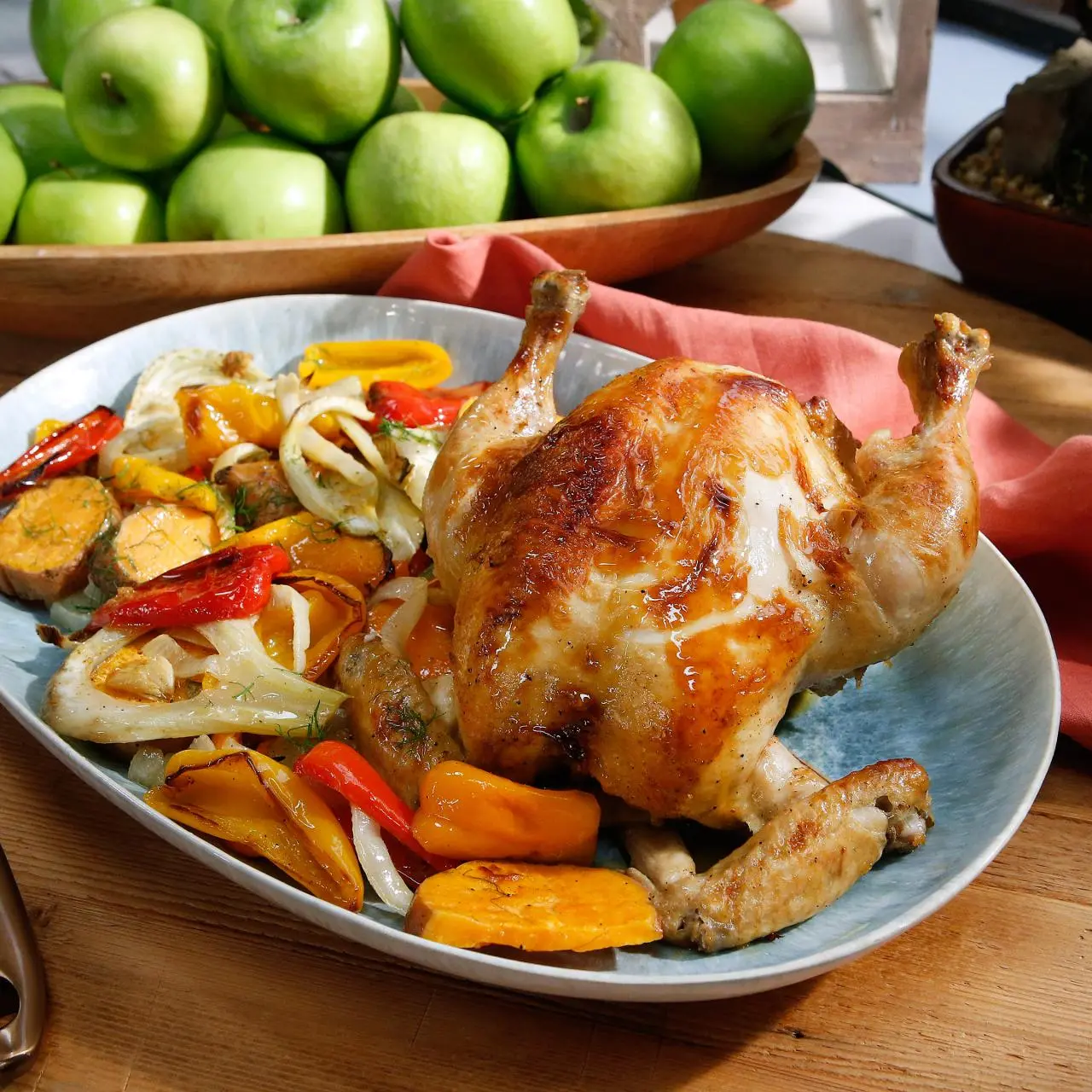 Hot Tub Chicken with Roasted Fennel and Sweet Potato Recipe | Jeff