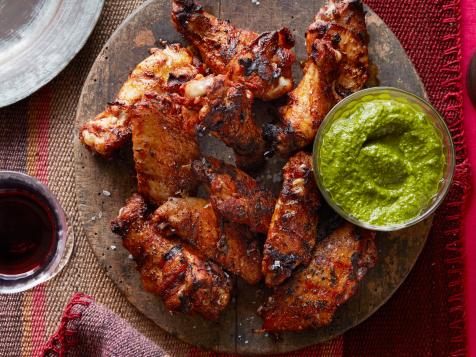 Grilled Paprika Chicken Wings with Chimichurri