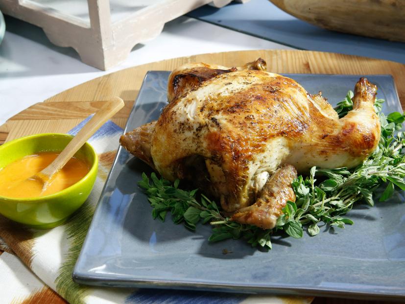 Franco Noriega's Peruvian Chicken is displayed, as seen on Food Network's The Kitchen, Season 11.