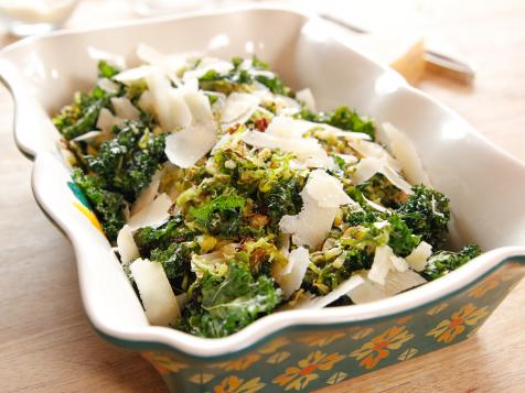 Roasted Brussels Sprouts and Kale