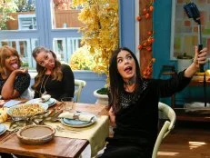 Host Katie Lee takes a selfie with fellow hosts Marcela Valladolid and Sunny Anderson, as seen on Food Network's The Kitchen, Season 11.