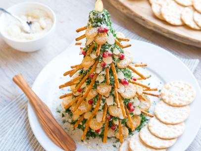 Cheese and Crackers Christmas Tree Recipe | Food Network Kitchen | Food ...