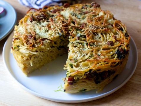 Spaghetti Carbonara Pie