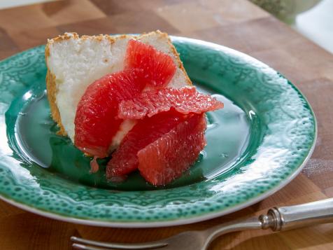 Angel Food Cake with Grapefruit Compote