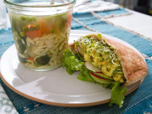 Lemony Orzo Chicken Soup In A Jar Recipe Trisha Yearwood Food Network