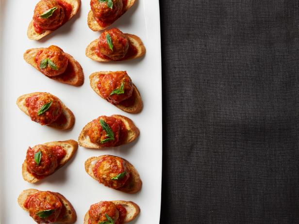 Mini Meatball Crostini
