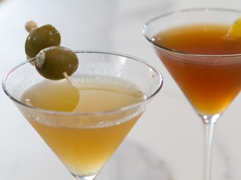 Filthy Dirty Martini with Blue Cheese-Stuffed Olives