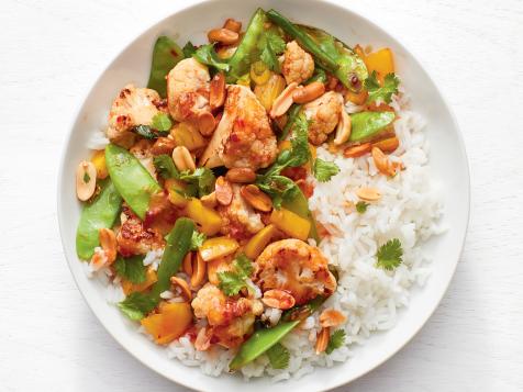 Cauliflower Stir-Fry with Toasted Peanuts