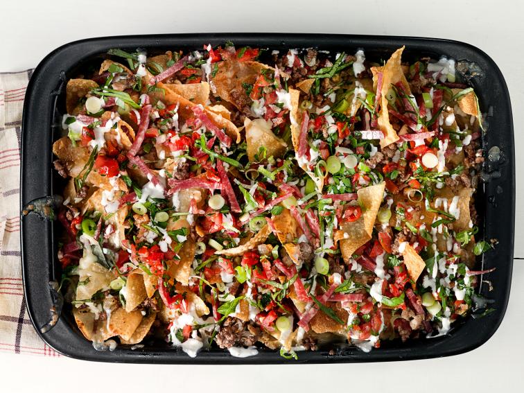 Guytalian Nachos Recipe Guy Fieri Food Network