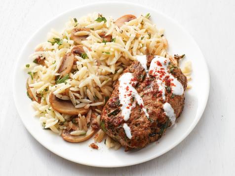 Mini Meatloaves with Mushroom-Herb Orzo
