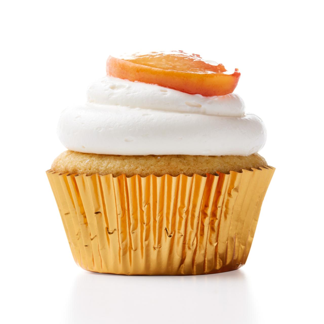 Peaches & Cream Cupcakes Recipe ~ Barley & Sage