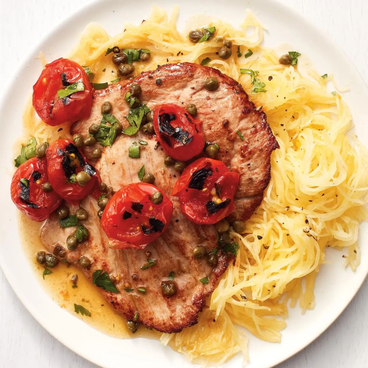 Pork Scallopini with Spaghetti Squash