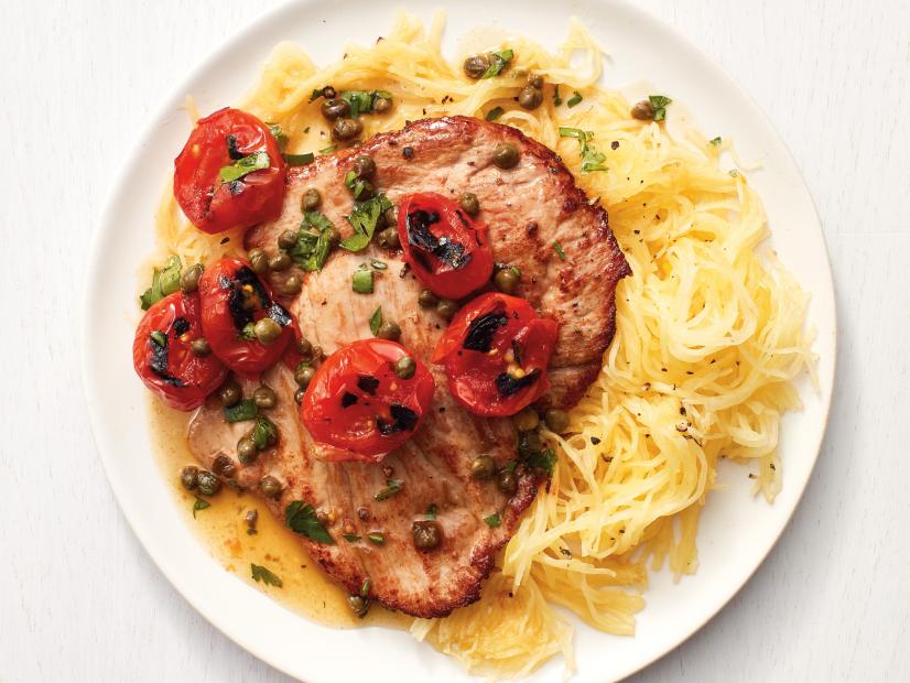 Pork Scallopini with Spaghetti Squash 