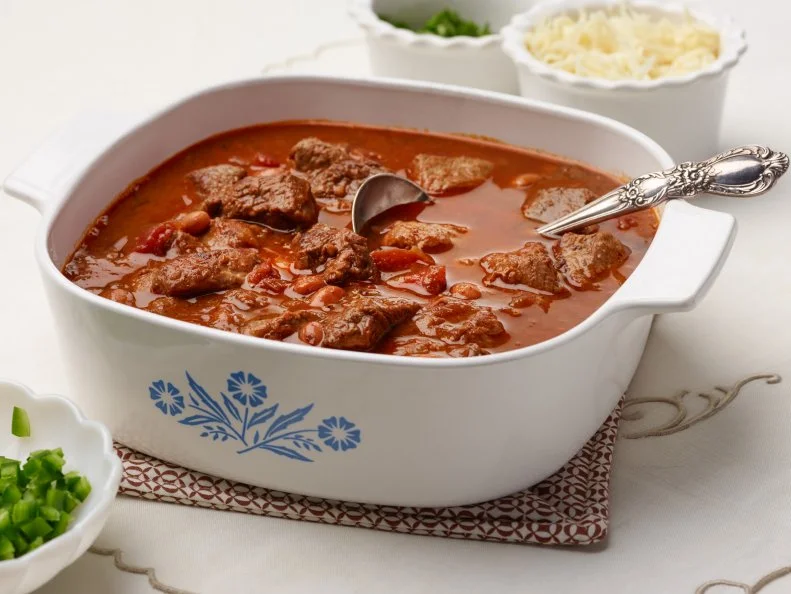 Food Network Kitchen's Lessons from Grandma, Chili Con Carne for LESSONS FROM GRANDMA/MICROWAVE VEGGIES/CHICKEN SOUP, as seen on Food Network
