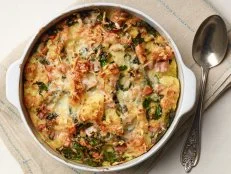 Food Network Kitchen's Lessons from Grandma, Grandma's Anything Goes Strata for LESSONS FROM GRANDMA/MICROWAVE VEGGIES/CHICKEN SOUP, as seen on Food Network