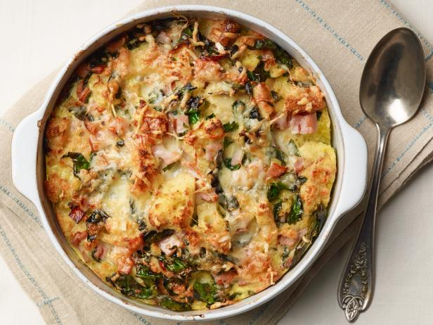 Food Network Kitchen's Lessons from Grandma, Grandma's Anything Goes Strata for LESSONS FROM GRANDMA/MICROWAVE VEGGIES/CHICKEN SOUP, as seen on Food Network