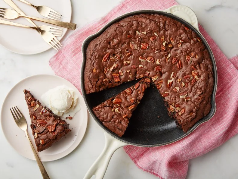 Food Network Kitchen’s Fisher Nuts Chocolate Pecan Skillet Cookie for Comfort All of the Skillet Cookies, as seen on Food Network