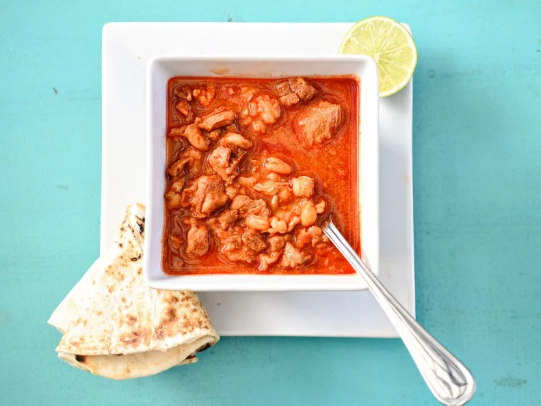 Posole from Casa Chimayo in Santa Fe, New Mexico.