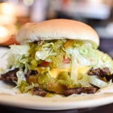 Green Chile Cheeseburger at the Owl Cafe in San Antonio, New Mexico