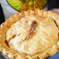 New Mexico Apple Pie with Green Chile and Pine Nuts from the Pie O Neer Cafe in Pie Town, New Mexico.