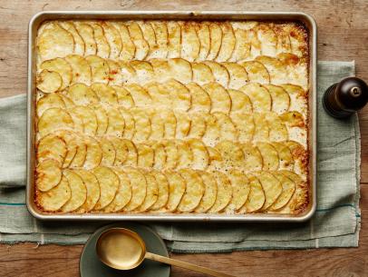 Food Network Kitchen’s Scalloped Potatoes for Better In A Sheet Pan, as seen on Food Network