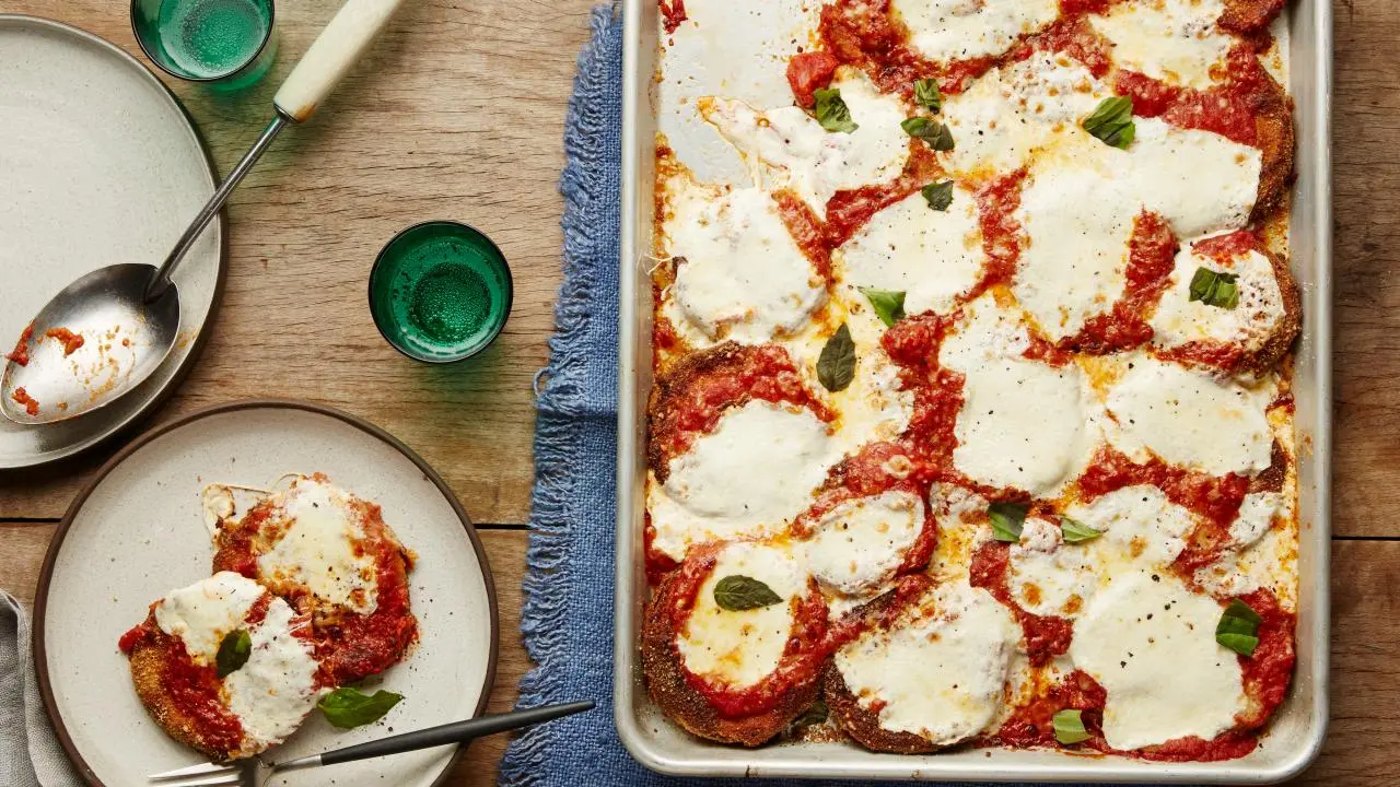 No-Fry Sheet-Pan Eggplant Parmesan
