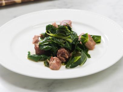 Patti LaBelle's collard greens dish, as seen on Cooking Channel’s Patti LaBelle's Place, Season 1.