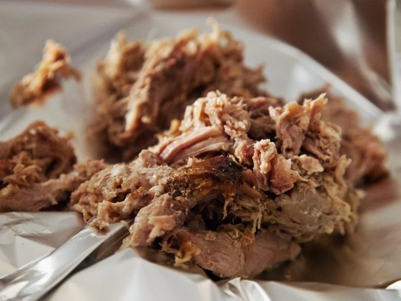 Pulled pork butt barbecue from Jones Barbecue Diner in Marianna, Arkansas as included in Arkansas's Most Iconic Eats for FoodNetwork.com
