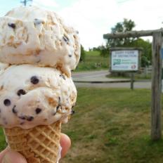 Ferris Acres Farm's Cow Trax ice cream for Connecticut's Best Dishes as seen on the Food Network