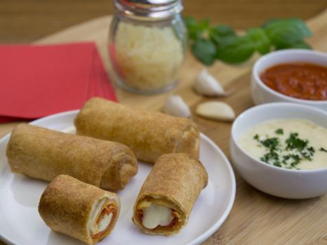 Pepperoni Pizza Roll-Ups with Whipped Garlic Butter Dipping Sauce