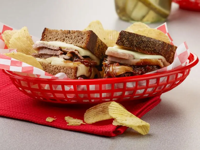Amanda Freitag's Brisket Melt with Steak Sauce for Year of Oats/Drunk Pies/Diners, as seen on American Diner Revival, Degreasing the Greeks.