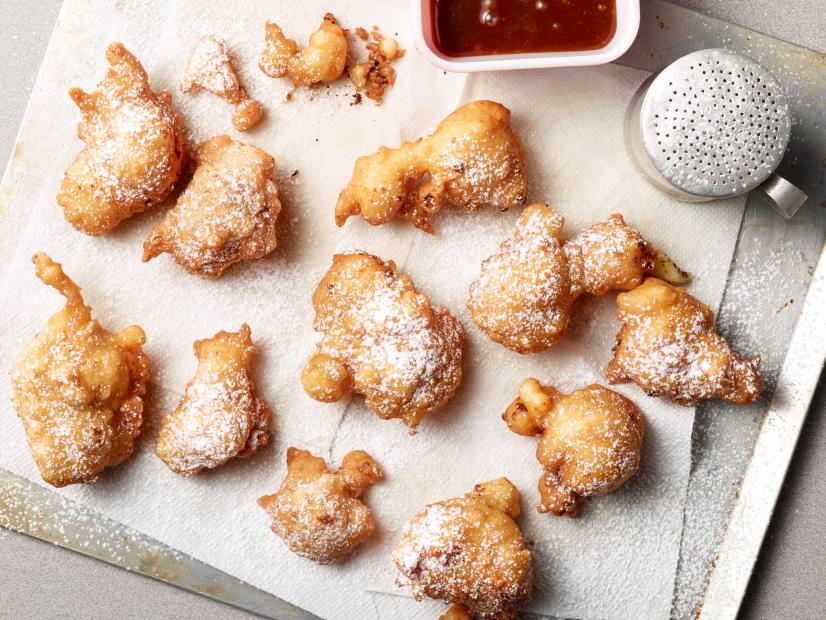 Amanda Freitag's Doughnut Holes with Caramel Sauce for Year of Oats/Drunk Pies/Diners, as seen on Food Network.