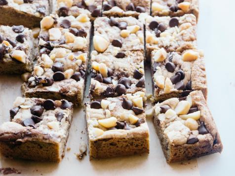 Butterscotch Blondies with Macadamia Nuts and Chocolate