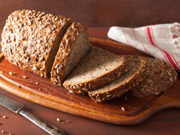 healthy whole grain bread with carrot and seeds
