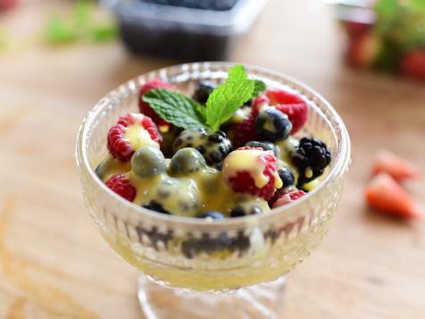 Berries with Sweet Tequila Cream