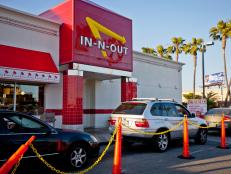 In-n-out Burger, fast food restaurant at Los Angeles Airport