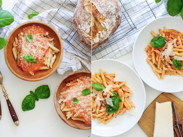 One Recipe, Two Meals: Penne with a Creamy Tomato Vodka Sauce
