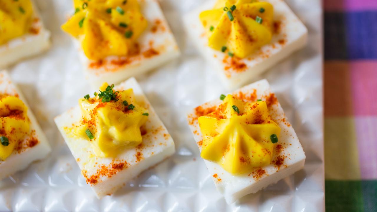 Ridiculously Easy Square Deviled Eggs
