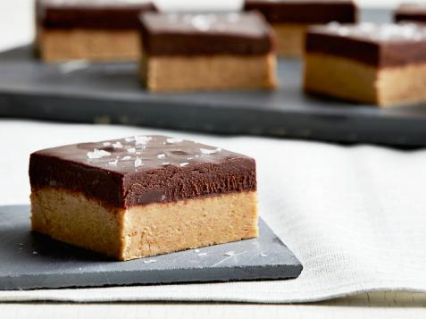 Peanut Butter Bars with Salted Chocolate Ganache