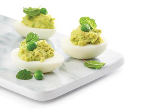 Spring Pea Deviled Eggs