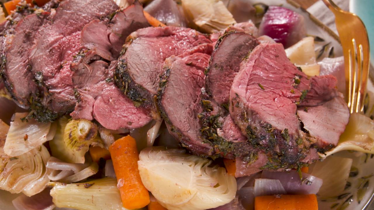 Honey-Braised Leg of Lamb with Carrots and Fennel Recipe | Nancy Fuller ...